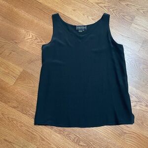 Nordstrom Classiques Black Silk Tank Top, Size 10